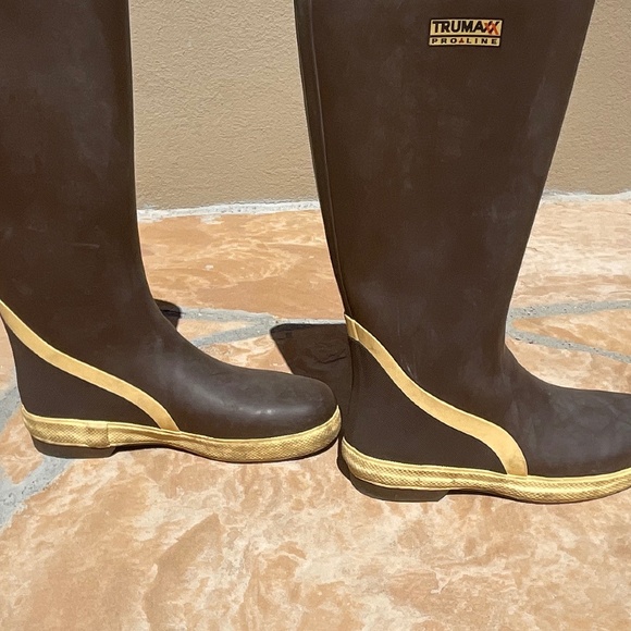 GUC Pro Line TruMaxx Rubber Boots for Men (Size: 10/Color: Brown & Cream) - Picture 3 of 16